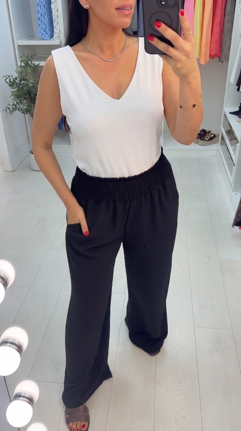 Mabel V Neck Jersey Vest Top