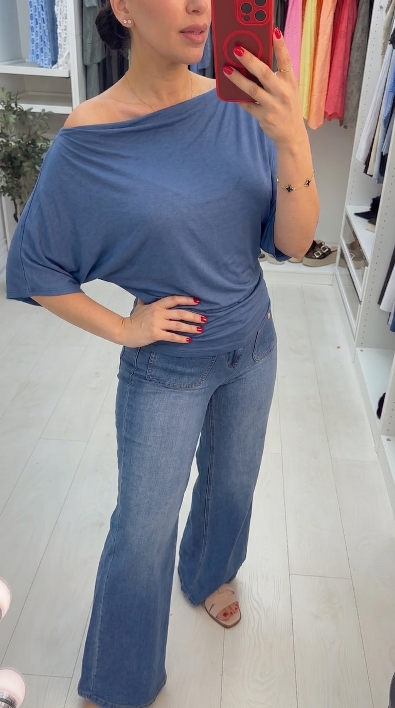 Poppy Plain Loose Fit Short Sleeve Top