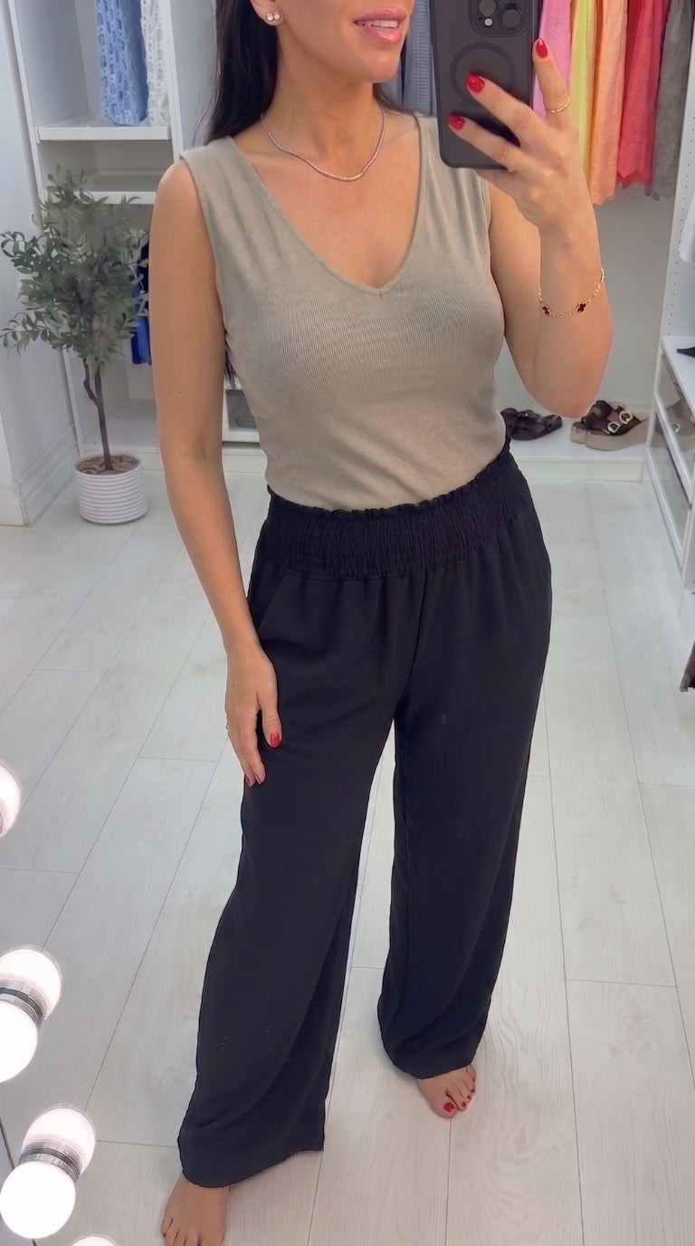 Mabel V Neck Jersey Vest Top