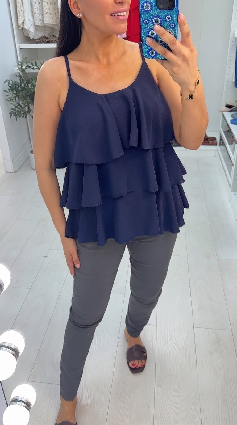 Hosanna Plain Ruffle Top