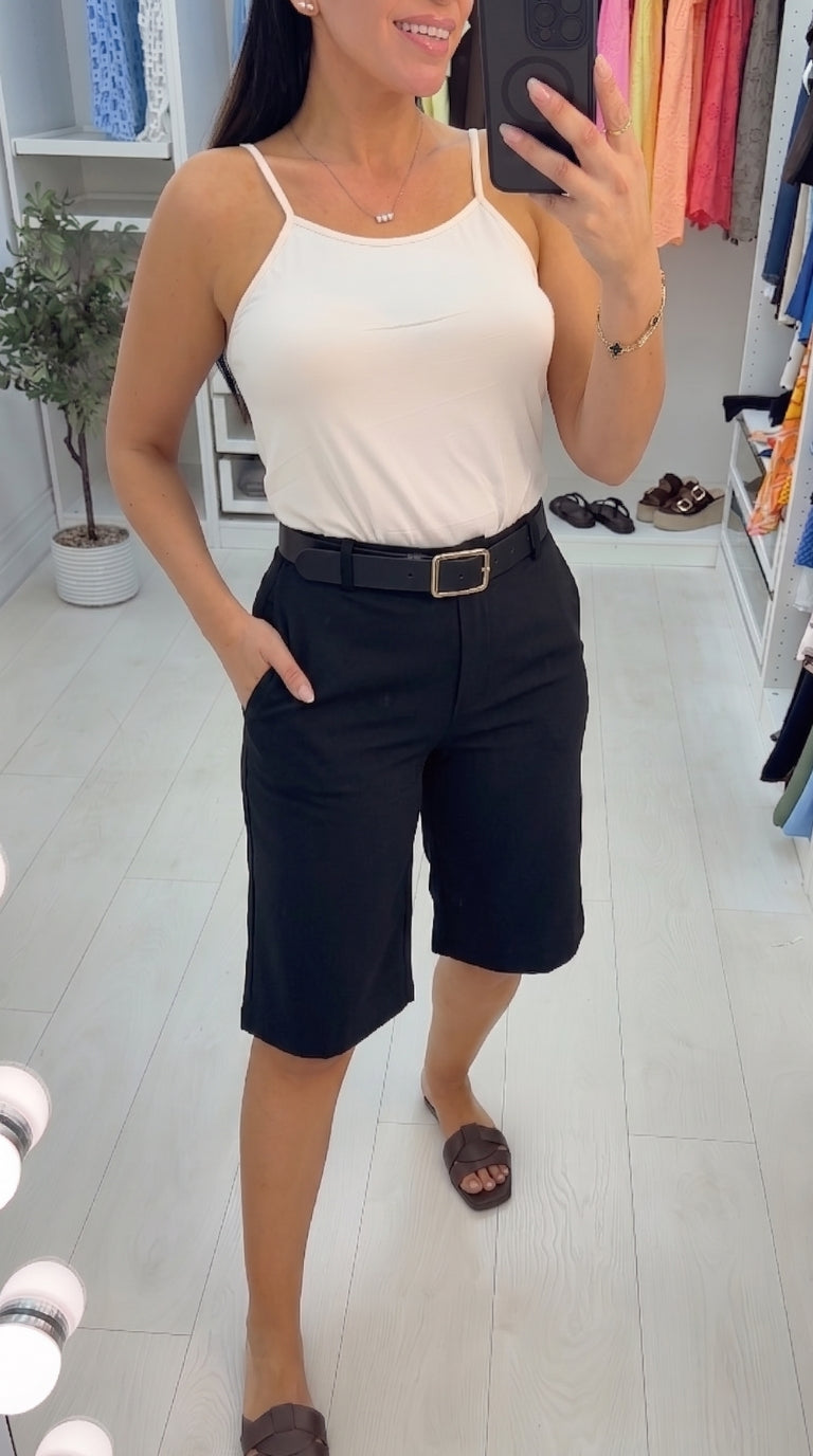 Calie Bermuda Belted Shorts