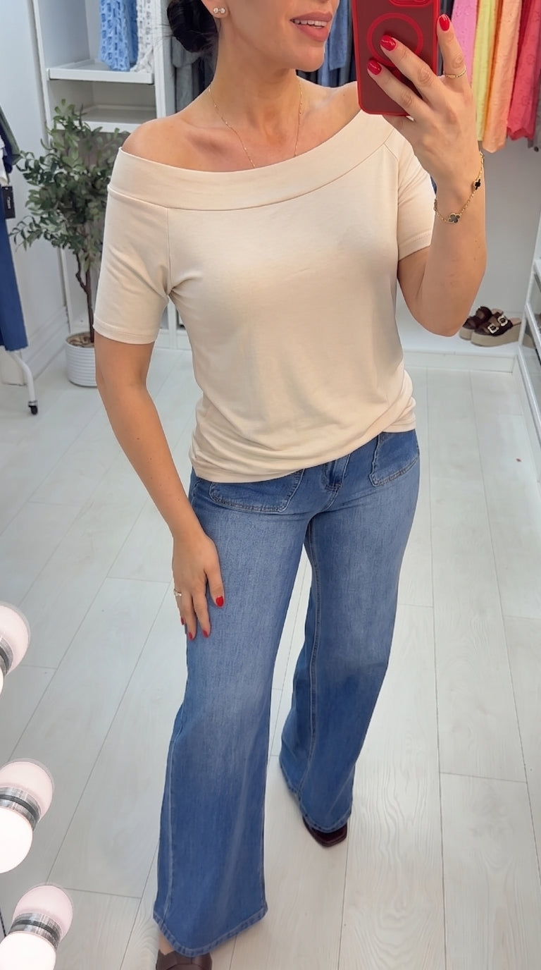 Roslin Plain Scoop Neck Top