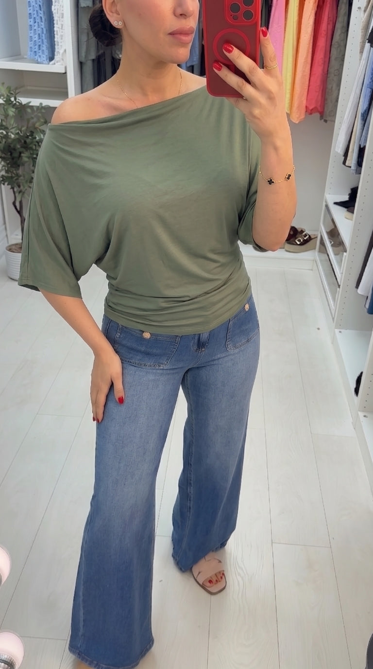 Poppy Plain Loose Fit Short Sleeve Top