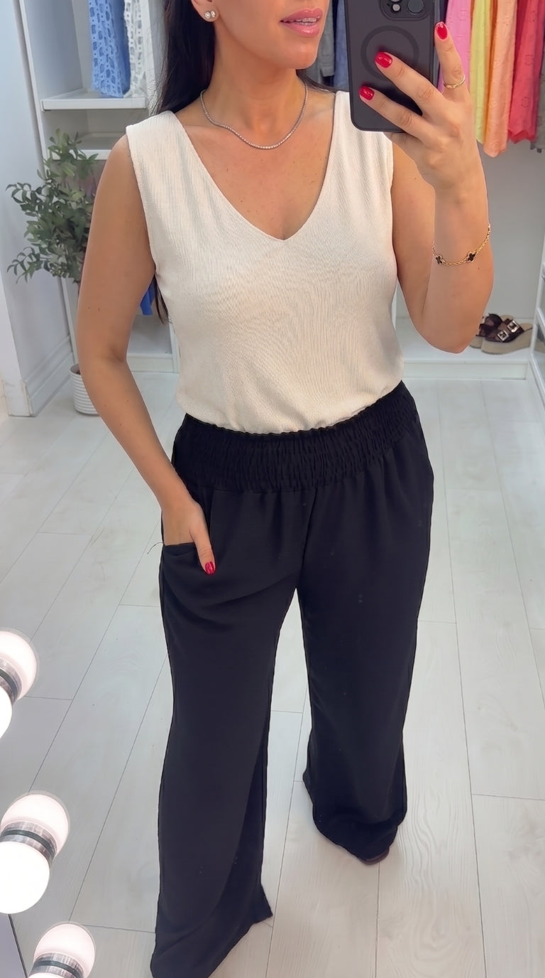 Mabel V Neck Jersey Vest Top