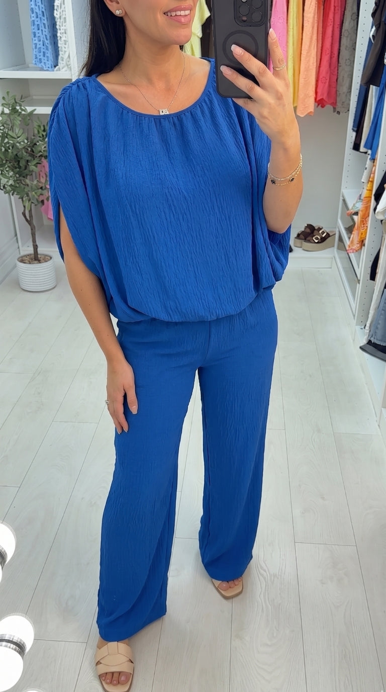 Corina Plain Bubble Hem Co-Ord Set
