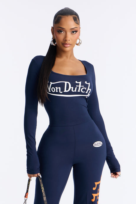 Von Dutch Babe Flare Leg Jumpsuit