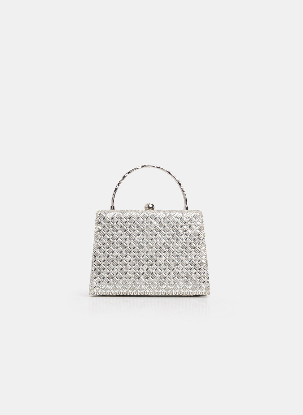 Crystal Embellished Box Clutch