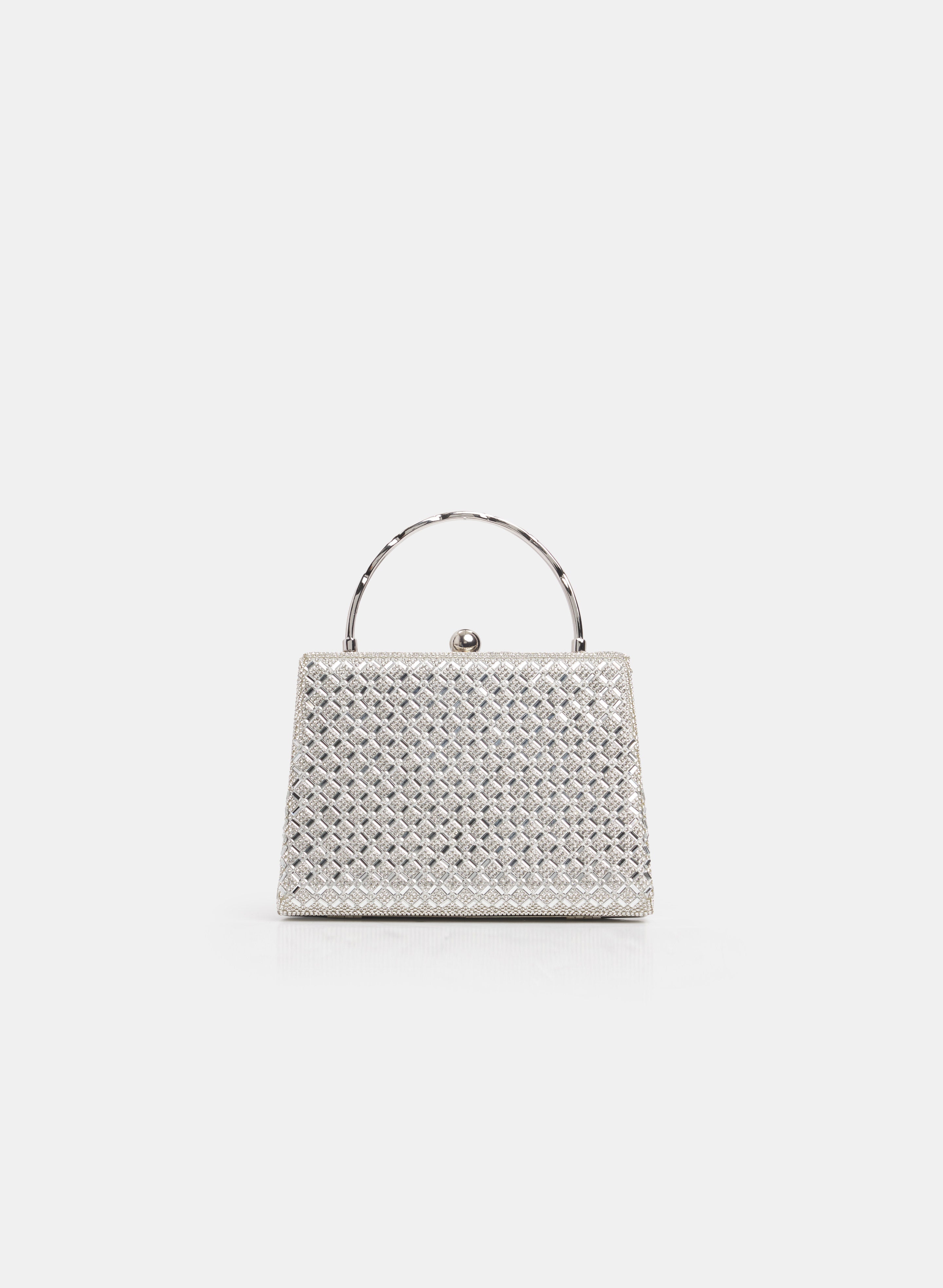Crystal Embellished Box Clutch
