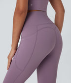 UltraSculptTM Cool Quick Dry SoCinched High Waisted Tummy Control Yoga Bootcut Leggings-UPF 50+ with Pockets