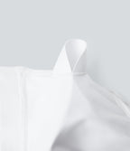 SoftlyZeroTM Airy Halter Draped Cool Touch Yoga Sports Top-D/DD/DDD/F Cups-UPF50+