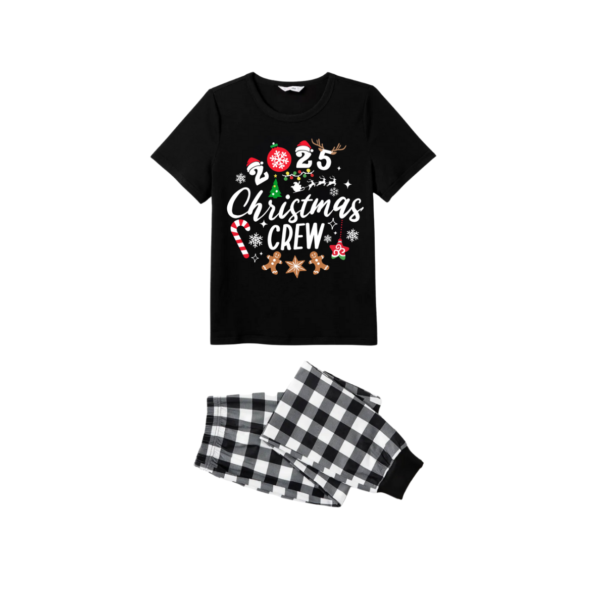 Christmas Crew 2025 Couple Short Sleeve Pajamas Set