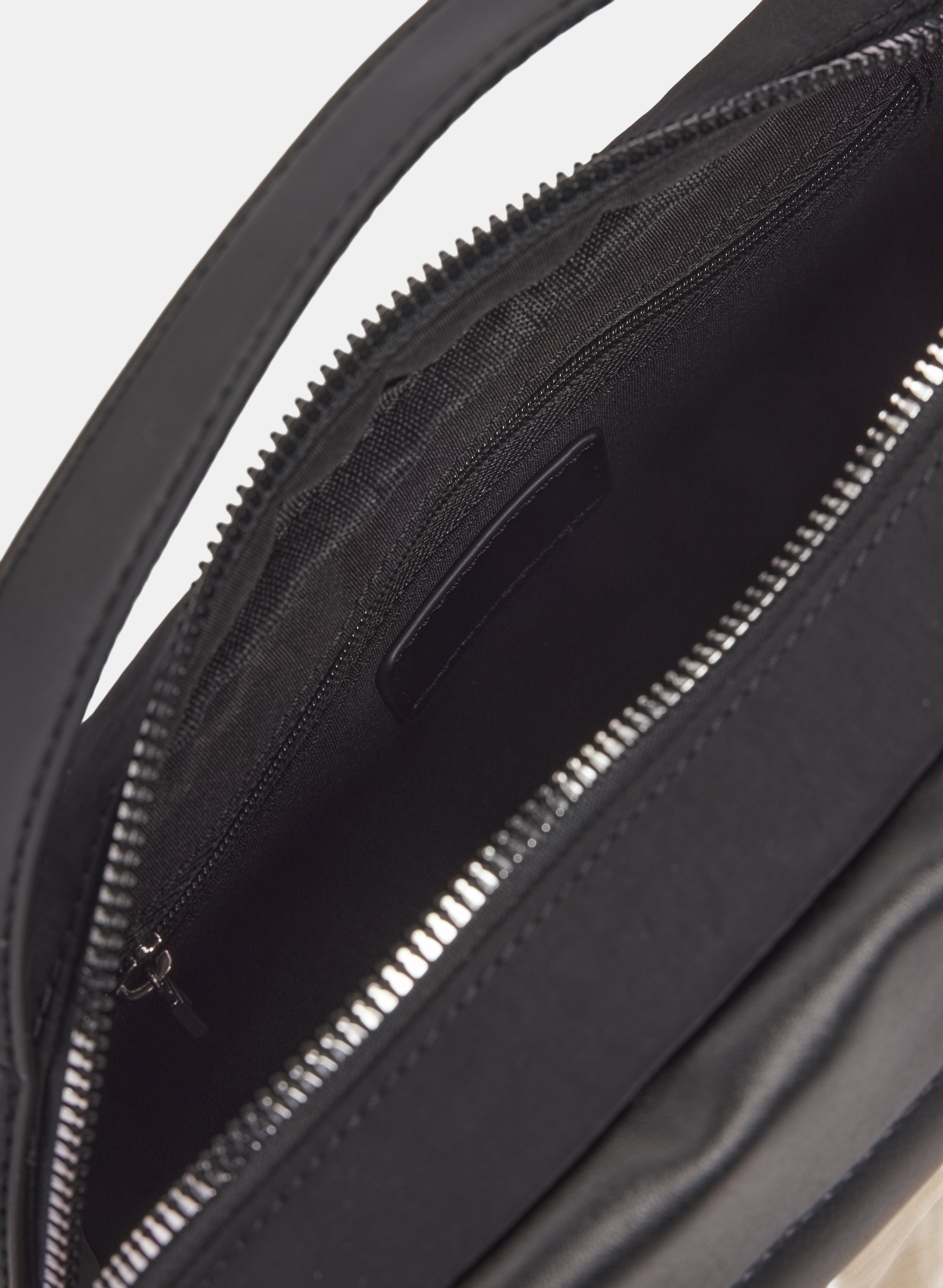 Two-Tone Nylon Crossbody Handbag