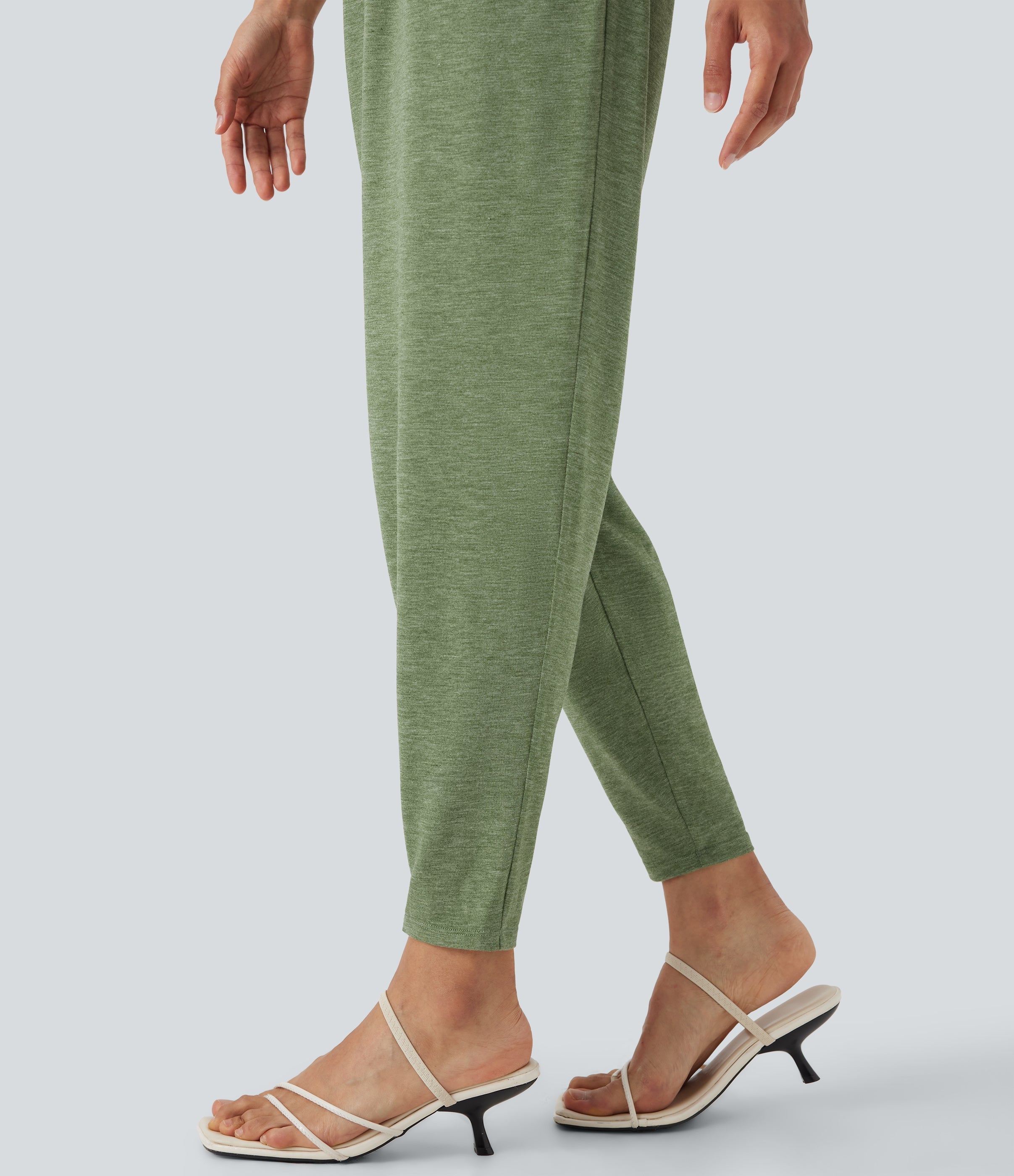U Neck Harem Casual Jumpsuit with Pockets-Easy Peezy Edition-D/DD/DDD/F Cups
