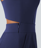 BreezefulTM Wide Leg Quick Dry Casual Slip Jumpsuit with Pockets-Easy Peezy Edition