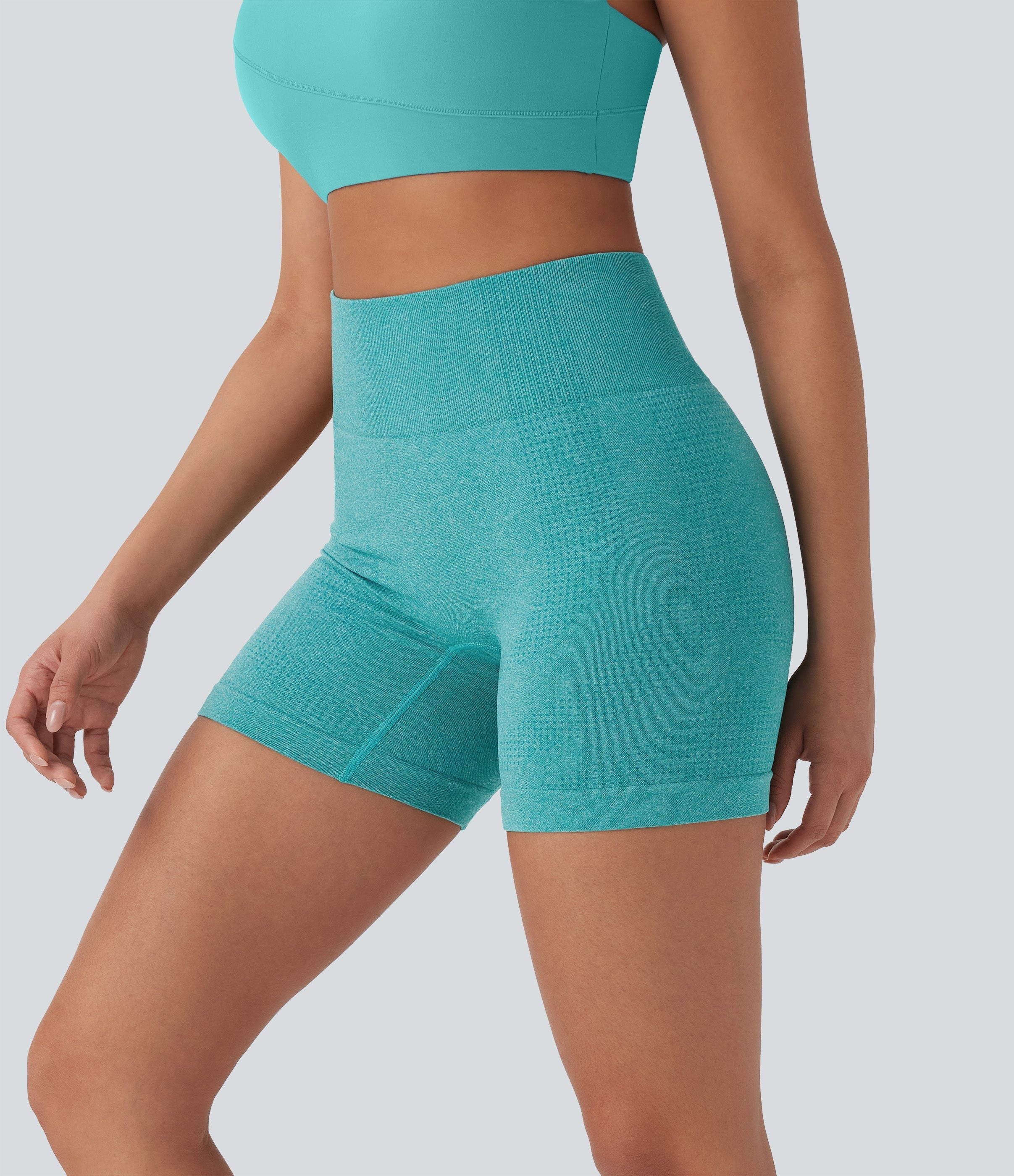 Seamless Flow High Waisted Yoga Biker Shorts 5''