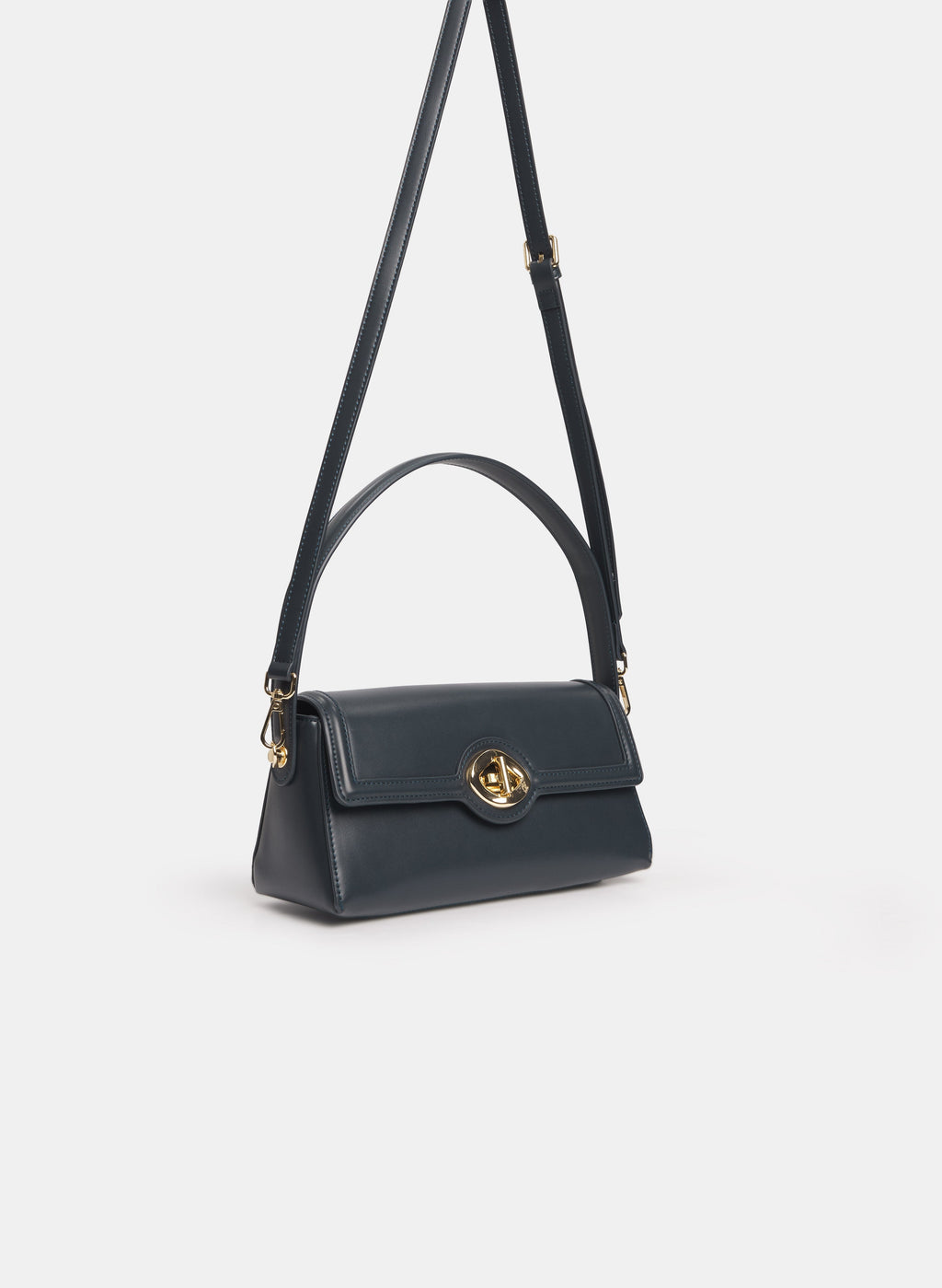 Vegan Leather Elongated Handbag
