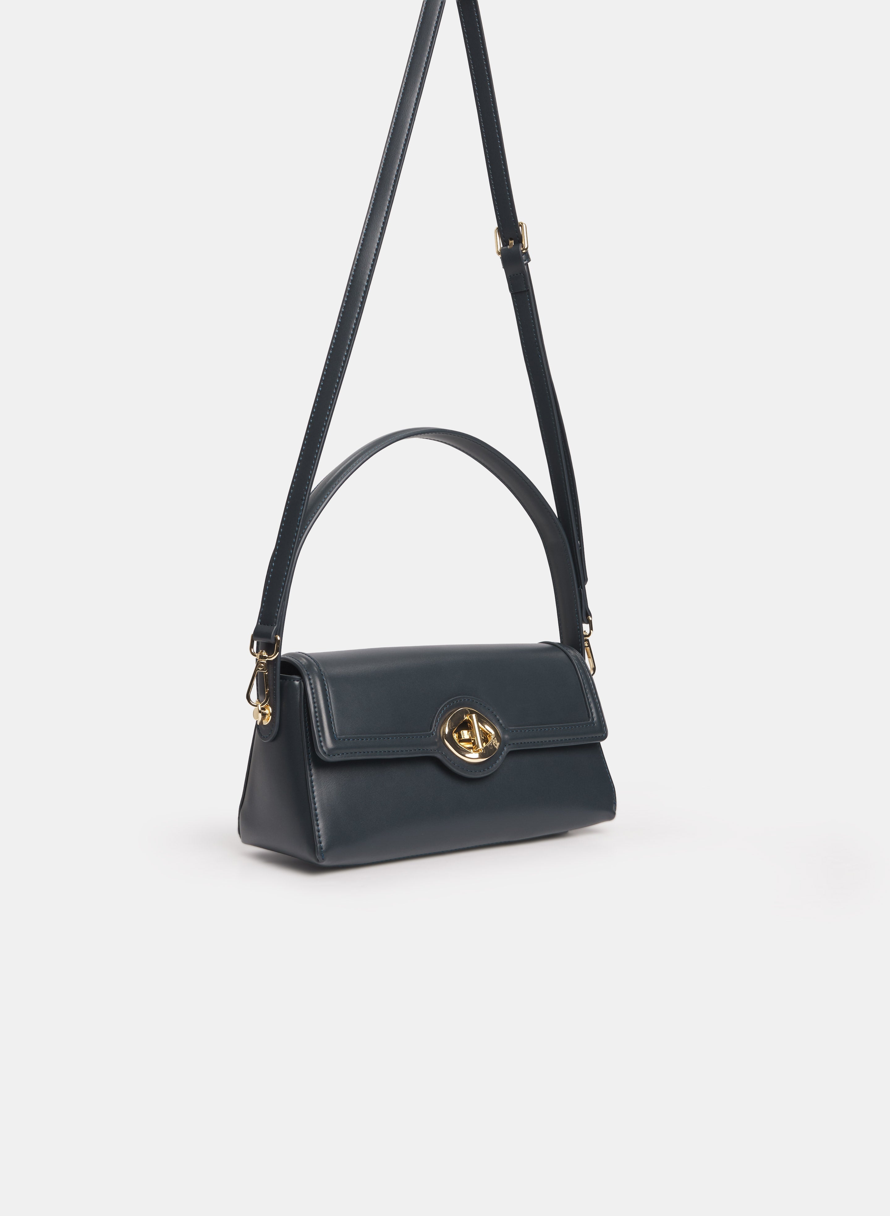 Vegan Leather Elongated Handbag