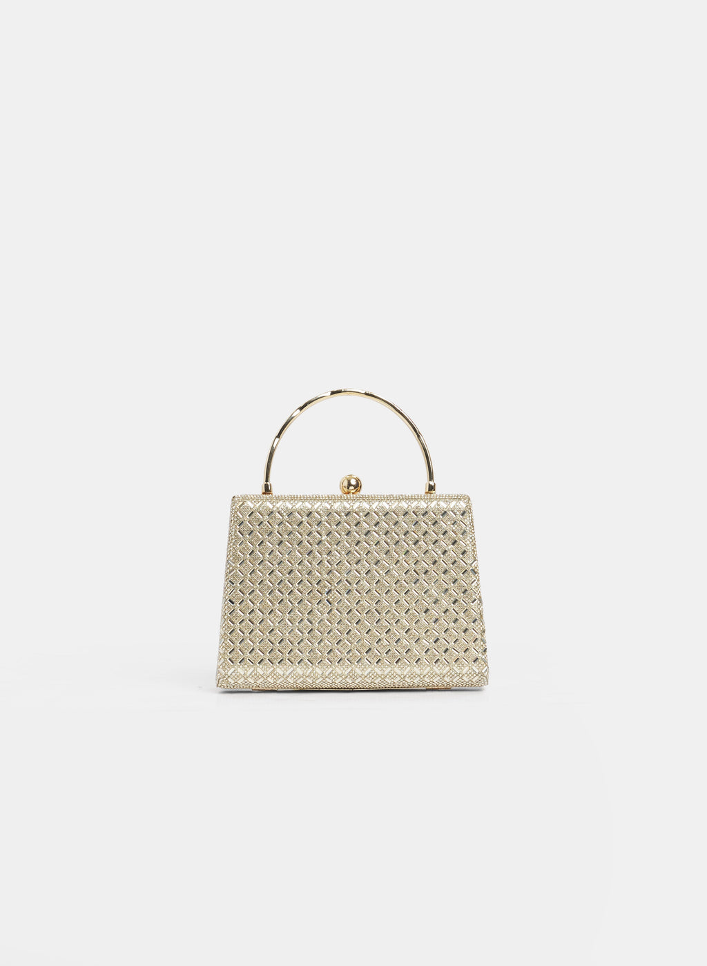 Crystal Embellished Box Clutch