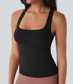 Backelss Racerback Cut Out Yoga Tank Top