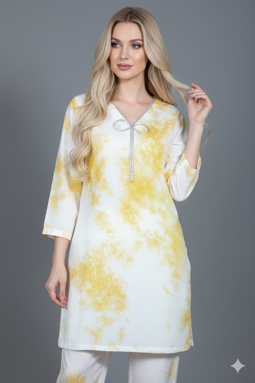 RBY-137- Tye & Dye Crepe 2 Piece Co-ord
