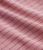 High Waisted Stripe Wide Leg Linen-Feel Pants with Pockets