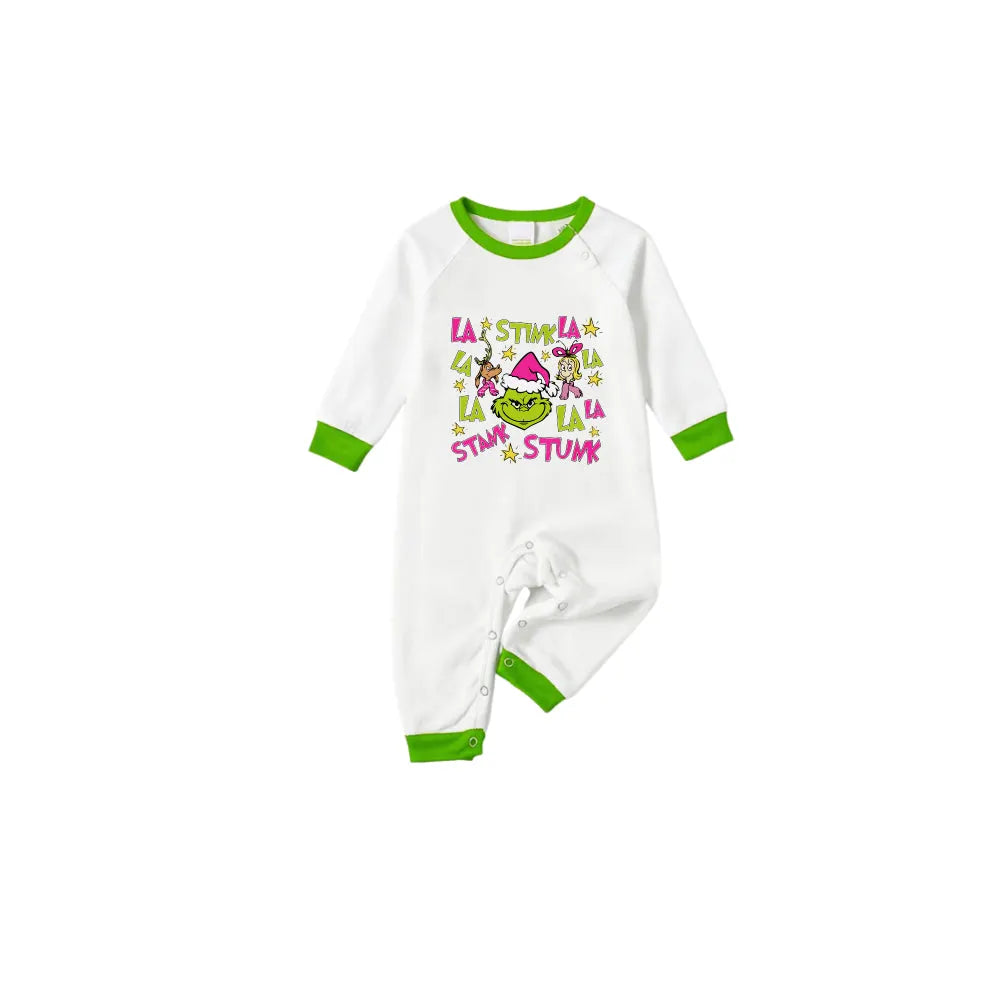 Holiday Family Christmas Pajamas Set With Classic Xmas Character Cartoon Design