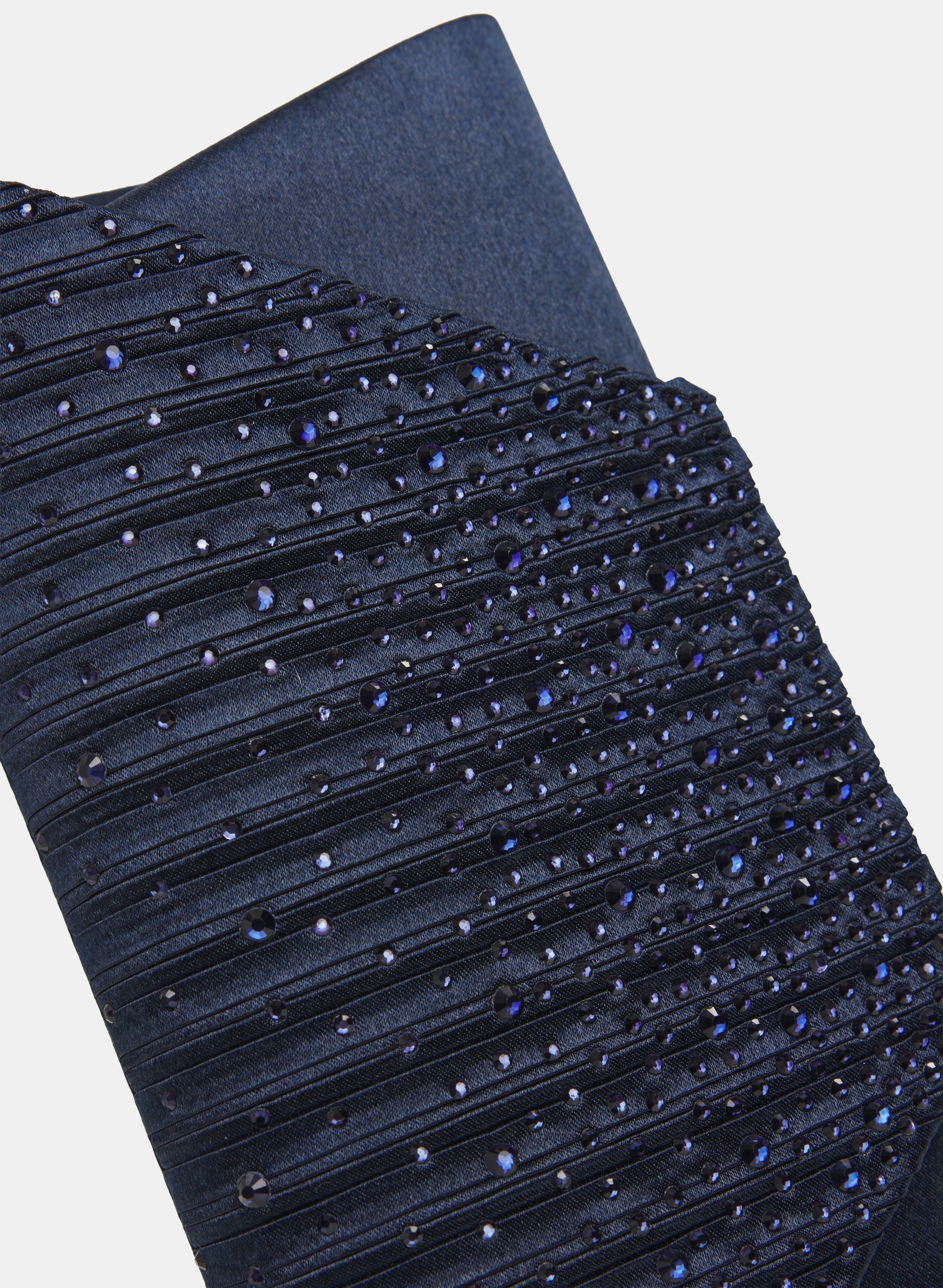Rhinestone Detail Satin Clutch