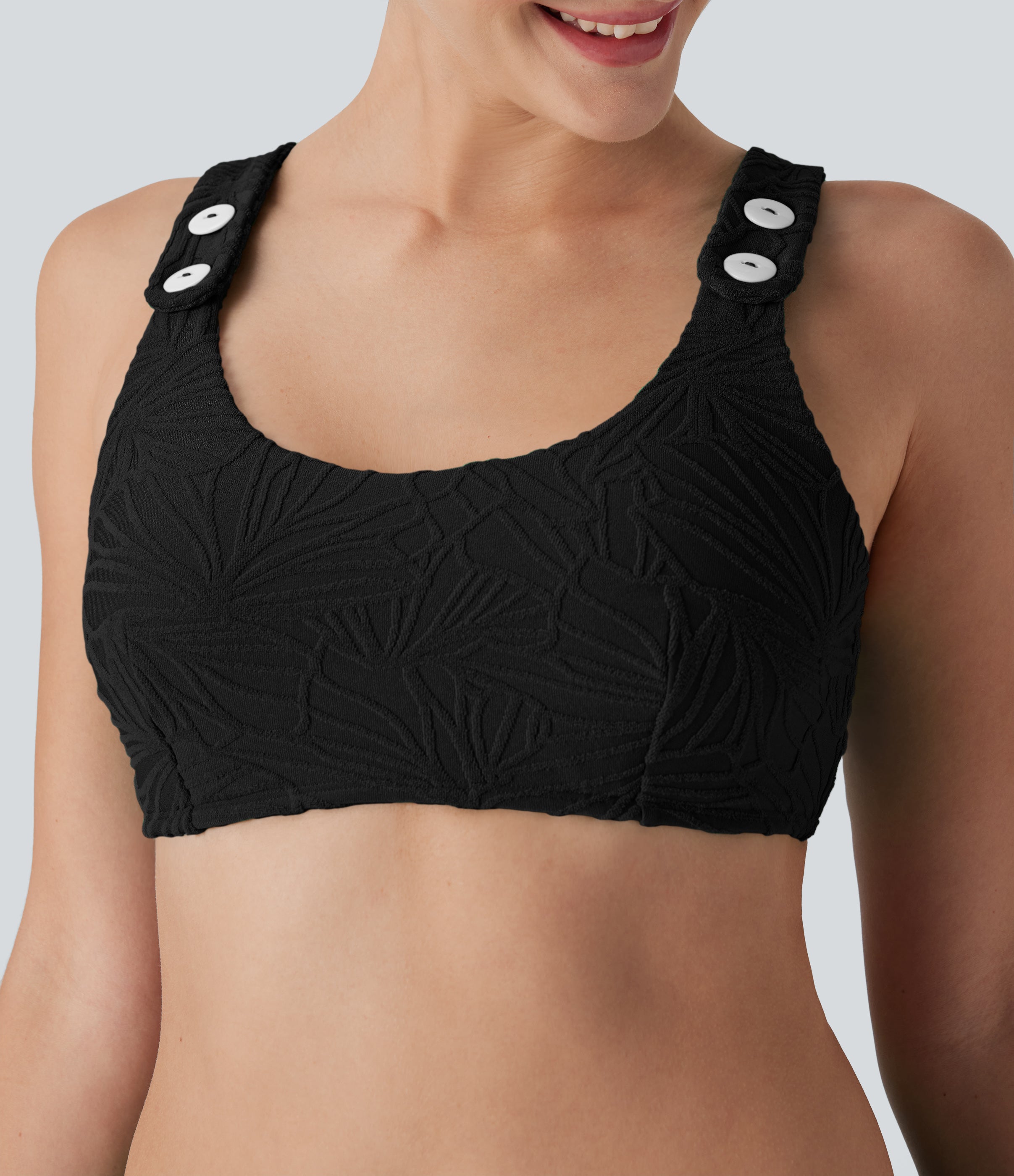 Texture Bikini Top Swimsuit