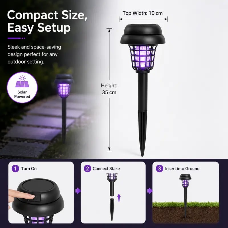 🦟Solar-Powered UV Mosquito Killer Lamp