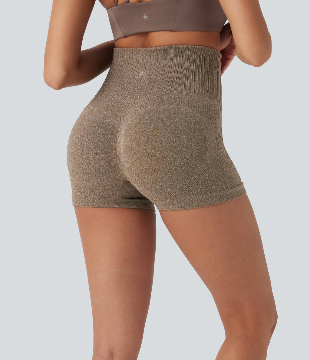 Seamless Flow Super High Waisted Yoga Biker Shorts 3''