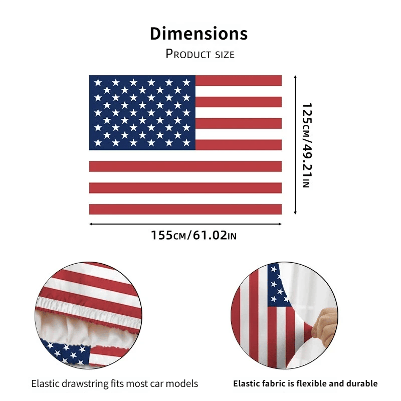 🔥65K+ Sold American Eagle Car Hood Flag Cover 🇺🇸🦅 No Glue, No Tools, Install in 1 Minute 🚗