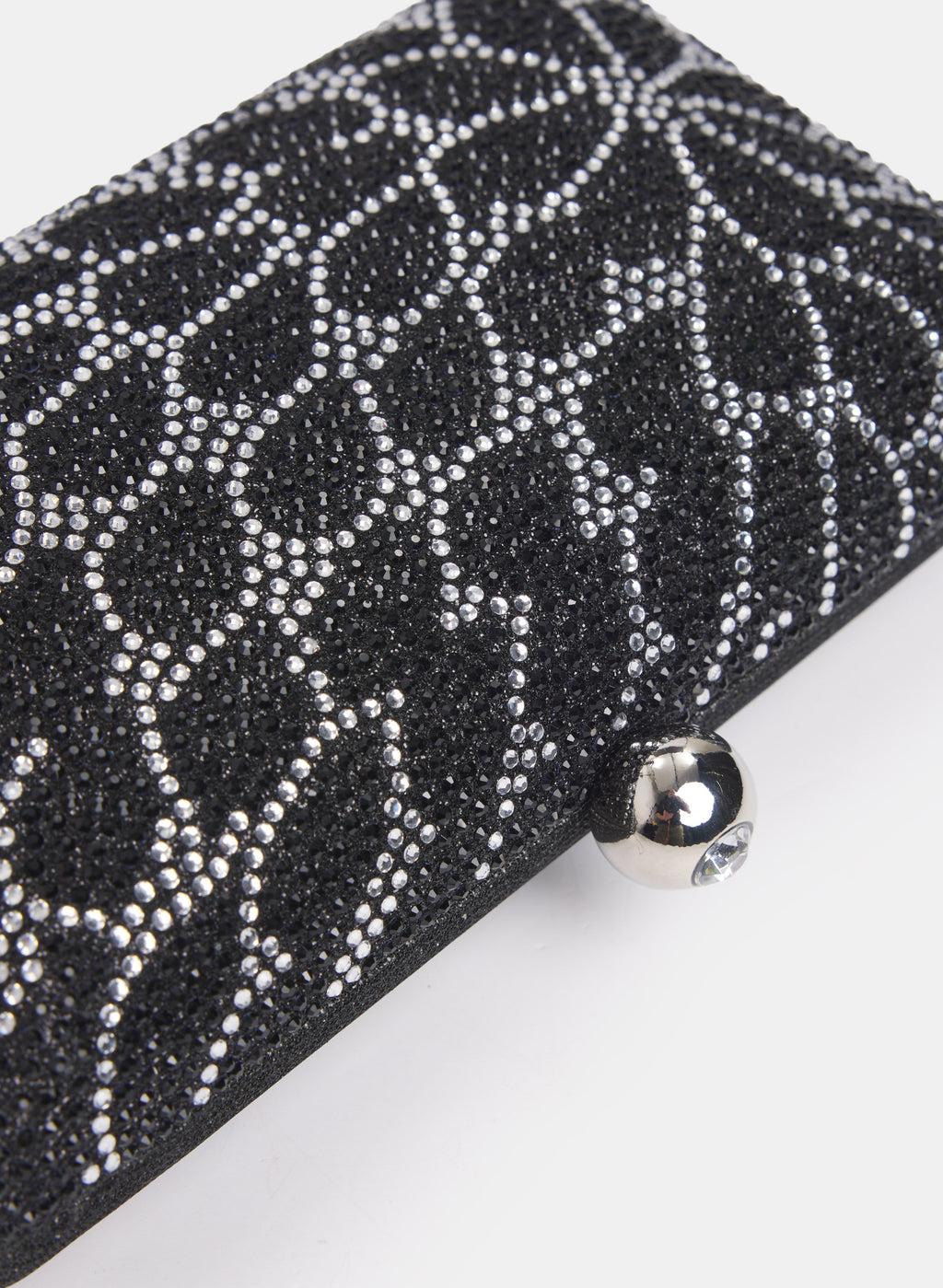 Floral Rhinestone Box Clutch