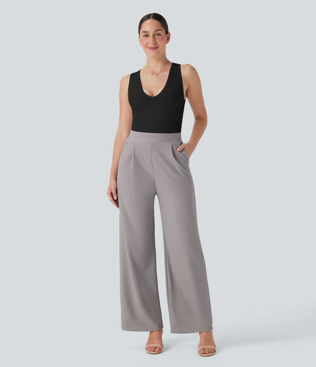 Seamless Flow V Neck Sleeveless Work Shapewear Bodysuit-Easy Peezy Edition