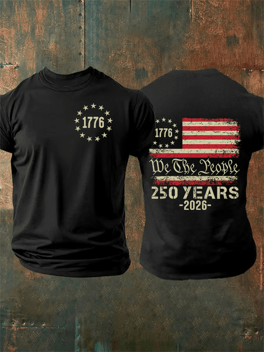 Men's  250 YEARS  Print Casual T-Shirt