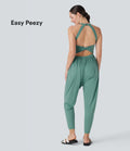 Harem Casual Jumpsuit with Pockets-Easy Peezy Edition