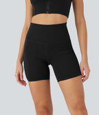 SoftlyZeroTM QuickDry SoCinched High-Waisted Tummy-Control Ruched Running Biker Shorts 5''