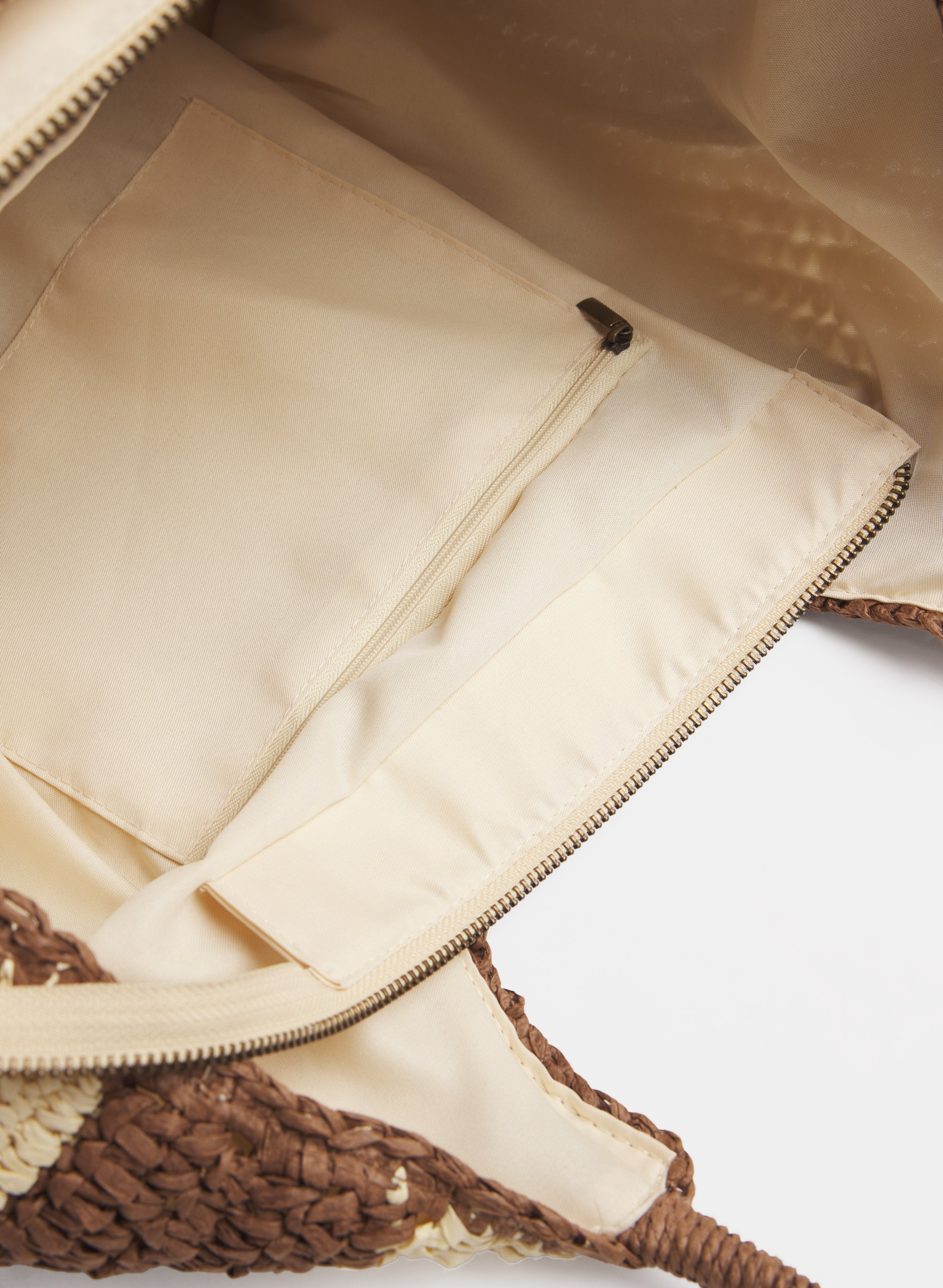 Striped Straw Tote
