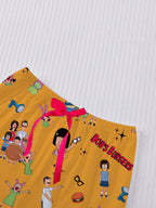 Women's Bob's Burgers Cartoon All-Over Print Pajama Set