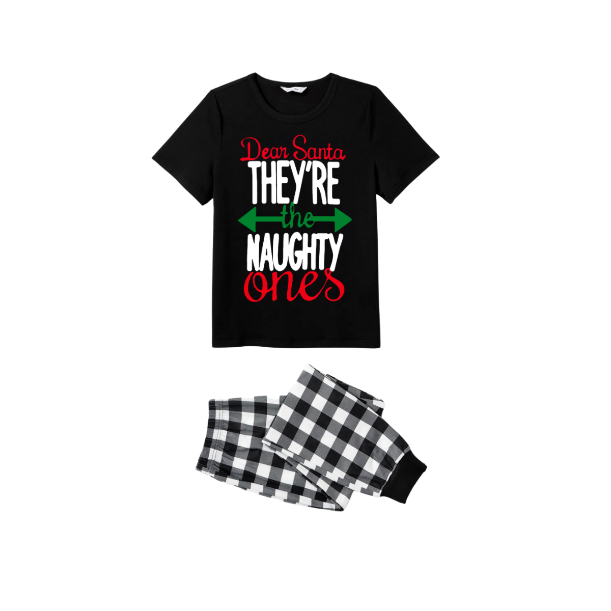 Dear Santa They’re the Naughty Ones Couple Christmas Pajamas Set