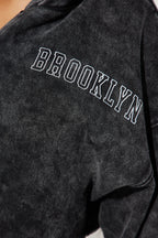 Brooklyn City Washed Hoodie - Black Wash