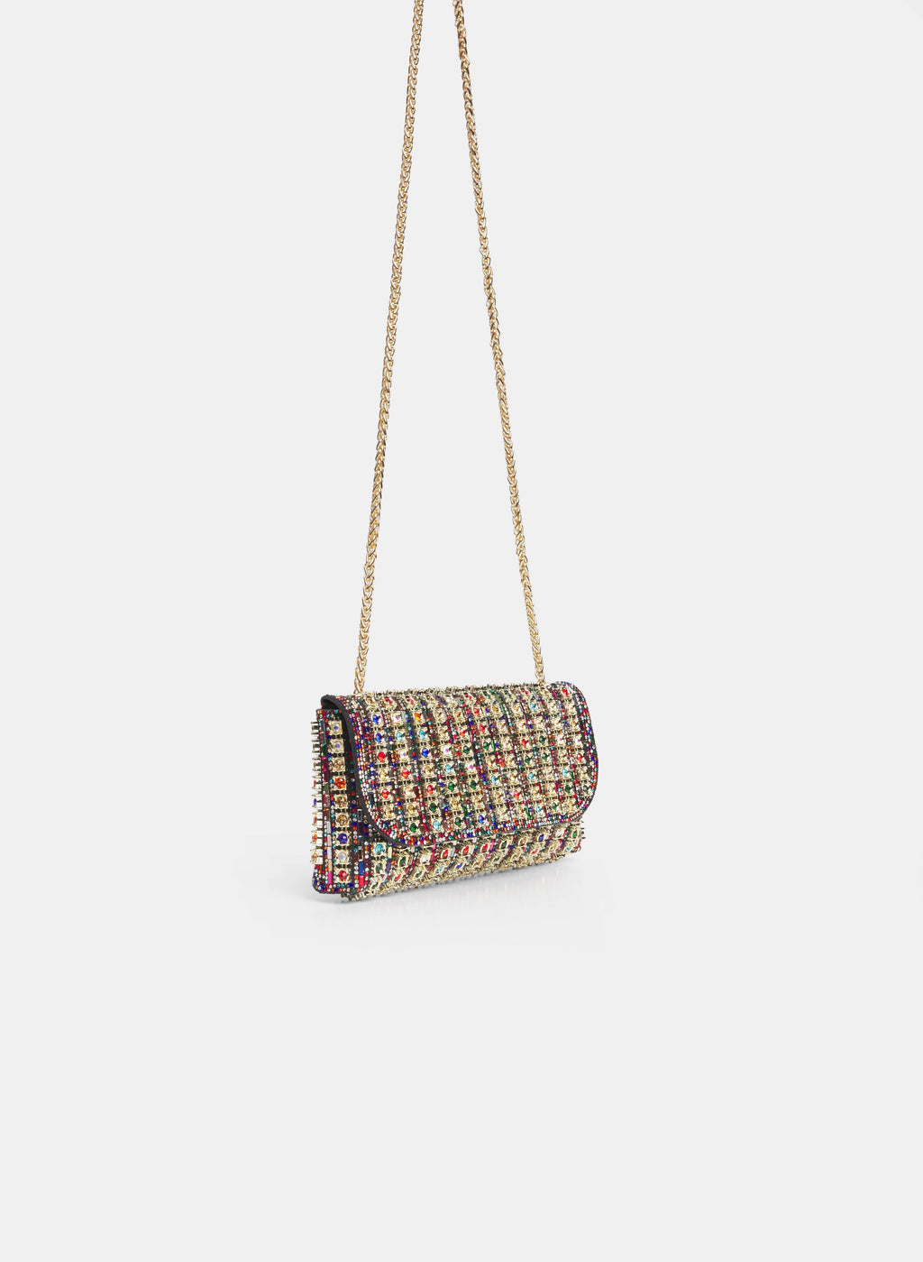 Multi-coloured Stone Envelope Clutch