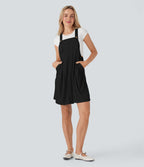 Waffle Casual Shortalls with Pockets