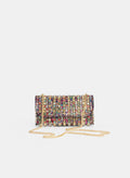 Multi-coloured Stone Envelope Clutch
