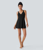 Cut Out 2-in-1 Mini Swim Dress