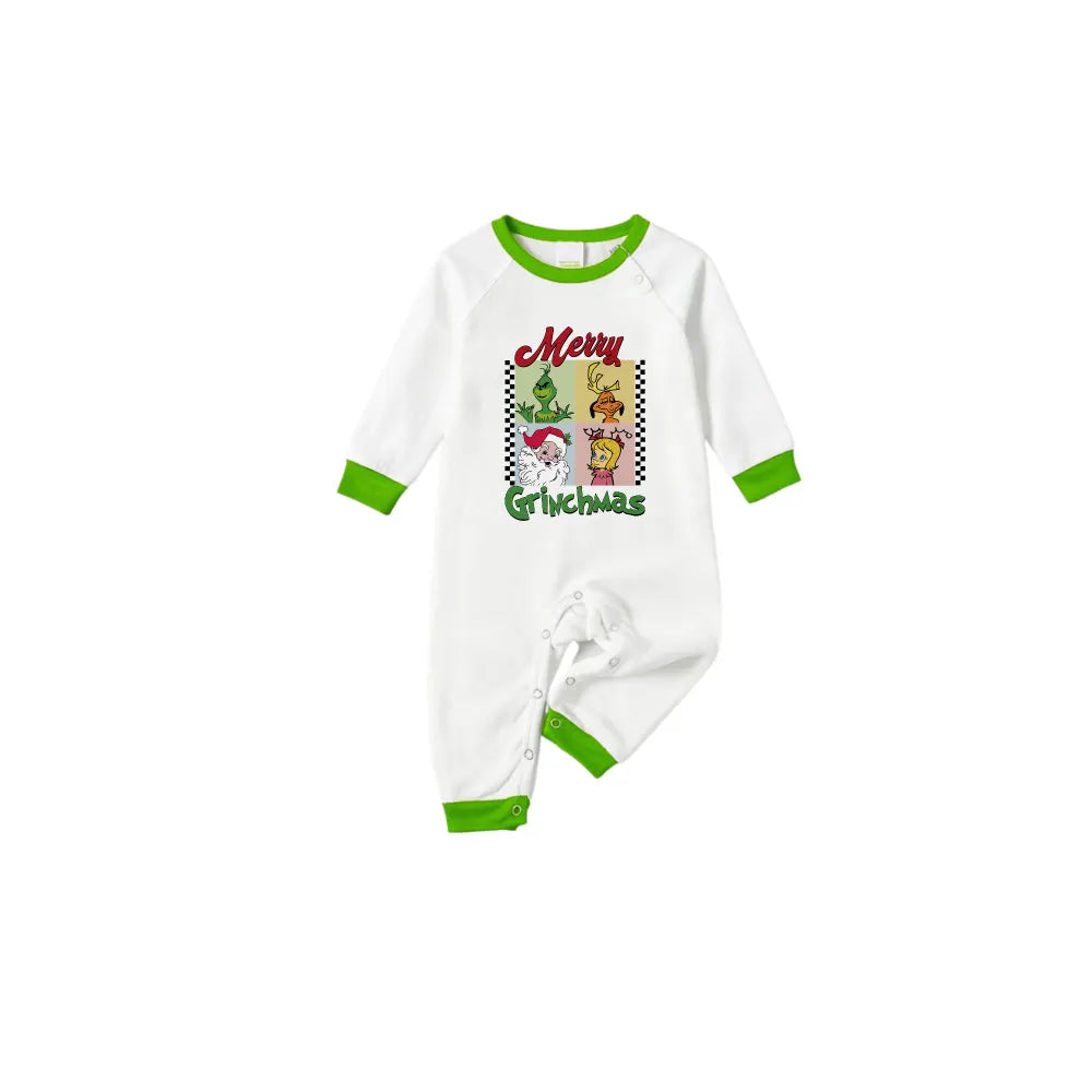 Holiday Family Christmas Pajamas Set With Classic Xmas Character Pattern Print