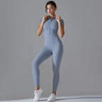 Women's Sexy Hip Lifting Fitness Jumpsuit, Tight Zipper Fitness Running Suit, Sports Pants Leggings Sport Women Fitness