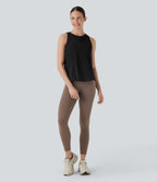 Crossover Contrast Mesh Yoga Sports Top