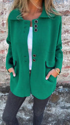 CLEARANCE SALE🔥 Women's Casual Wool Lapel Button Coat