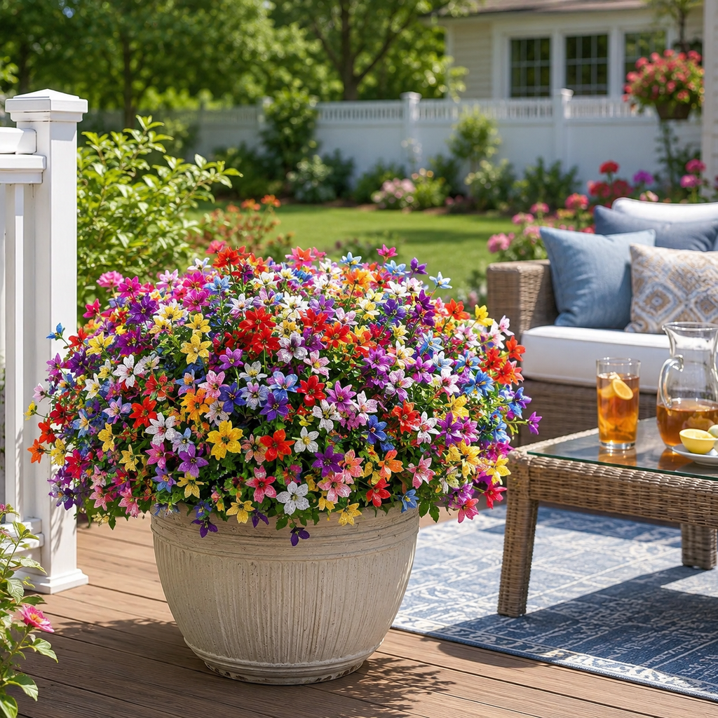 Artificial Morning Glory Flower Bush