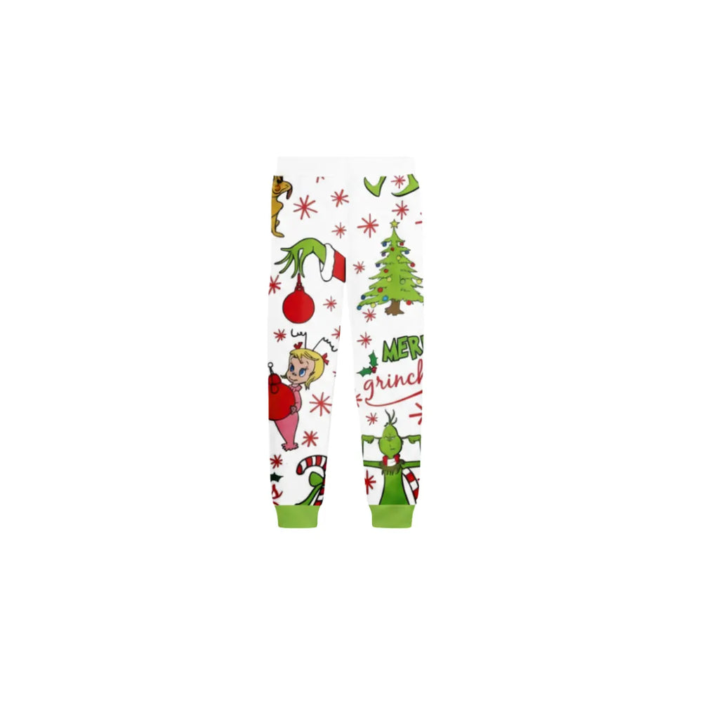 Holiday Family Christmas Pajamas Set With Playful Xmas Character Cartoon Design